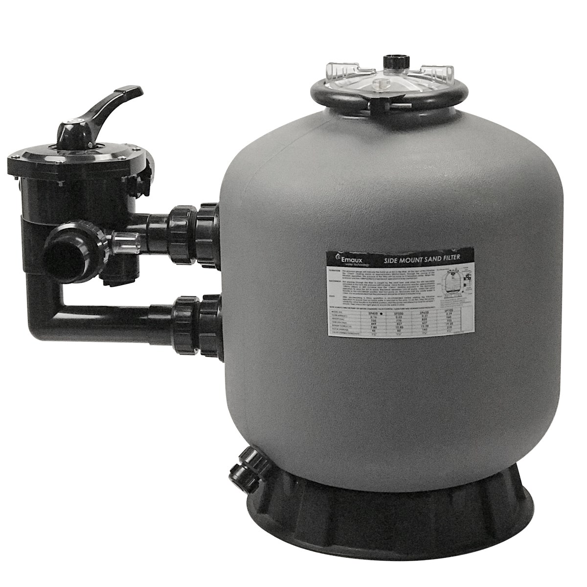 Filtre à sable Poolex OPTI SIDE - Diamètre 28 pouces - Valve 1.5 pouces / 50mm